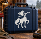 Vinyl decal featuring a white centaur dancer silhouette on navy background