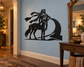 Black centaur with rider vinyl wall decal silhouette