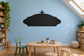Black ornate chalkboard vinyl wall decal with fleur-de-lis top