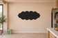 Scallop-edge black chalkboard vinyl decal for writing and drawing on walls