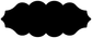 Black scalloped chalkboard vinyl decal shape with wavy edges