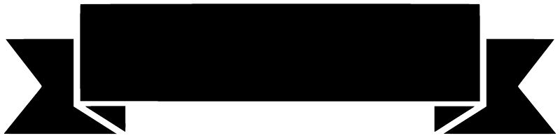 Black ribbon banner chalkboard vinyl decal with blank center rectangle