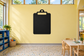 Chalkboard clipboard notes board vinyl decal with clip and writing surface, dark black