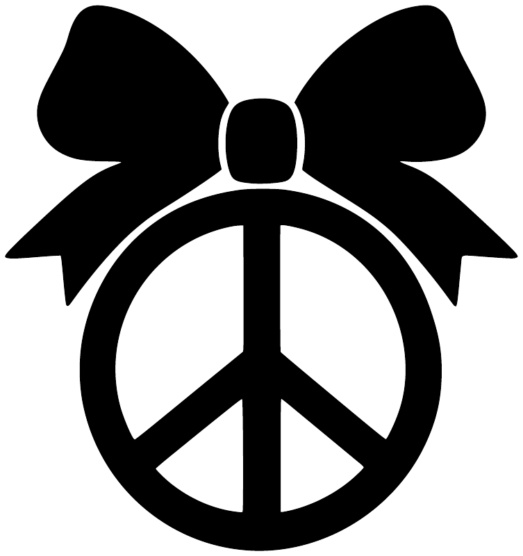 CheerleadingCX020 - Cheer Peace Bow; preview rendered from the saved vector PDF
