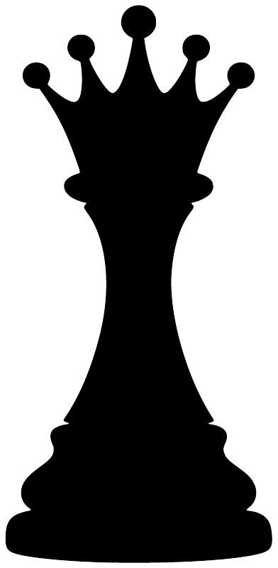 ChessCX003 - Chess Queen Radiance; preview rendered from the saved vector PDF