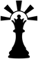 ChessCX008 - Chess Queen Sun; preview rendered from the saved vector PDF