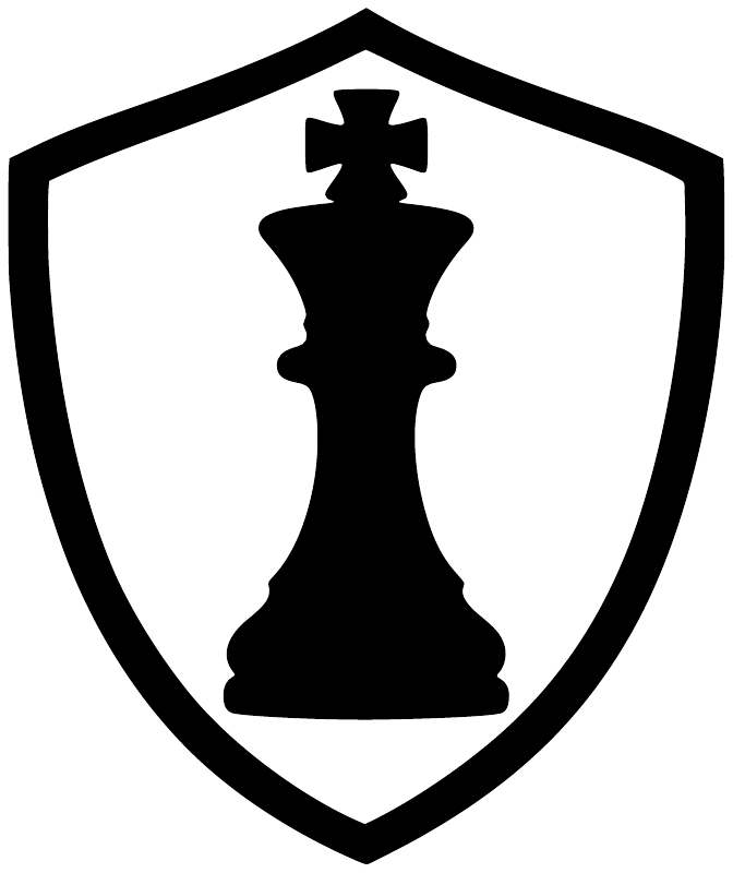 ChessCX009 - Chess King Shield; preview rendered from the saved vector PDF