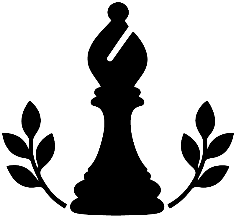 ChessCX011 - Chess Bishop Laurel; preview rendered from the saved vector PDF