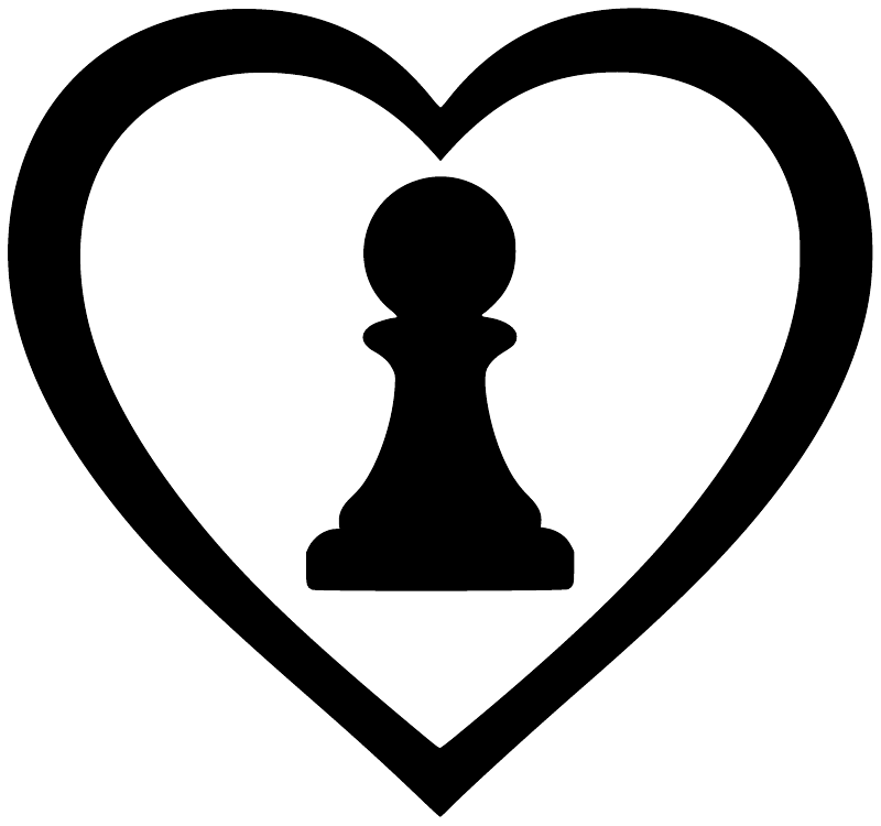 ChessCX012 - Chess Pawn Heart; preview rendered from the saved vector PDF