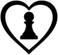 ChessCX012 - Chess Pawn Heart; preview rendered from the saved vector PDF
