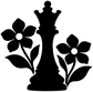 ChessCX014 - Chess Queen Wildflower; preview rendered from the saved vector PDF