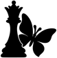 ChessCX019 - Chess Queen Butterfly; preview rendered from the saved vector PDF