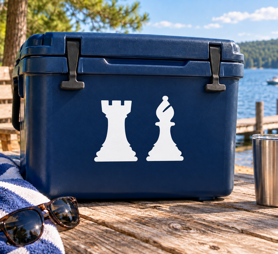 ChessCX023 - Chess Rook and Bishop; illustrative application of the exact PDF artwork