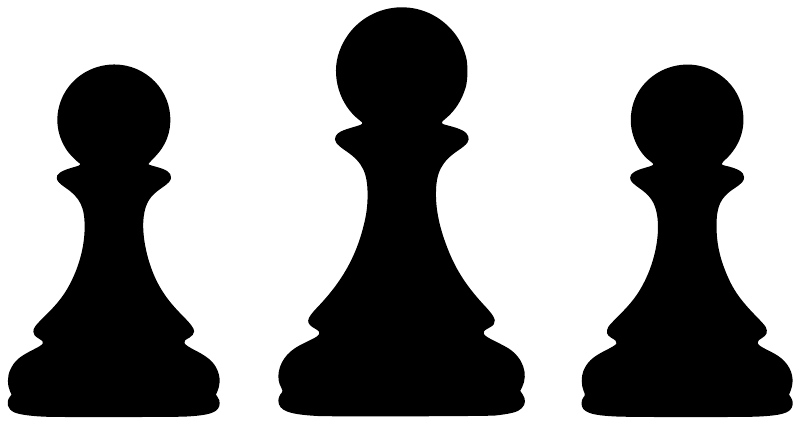 ChessCX024 - Chess Three Pawns; preview rendered from the saved vector PDF