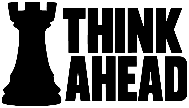 ChessCX029 - Think Ahead; preview rendered from the saved vector PDF