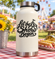 Black vinyl decal: “Let the Show Begin” with circus tent and flag