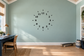 Vinyl clockface wall decal with 1–12 numbers and tick marks