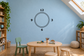 Clockface vinyl decal with concentric ring and numbers 12, 3, 6, 9