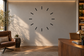 Clockface vinyl decal with twelve black tick marks in a circular pattern