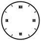 Bold Roman numeral clockface vinyl decal close-up with black numerals