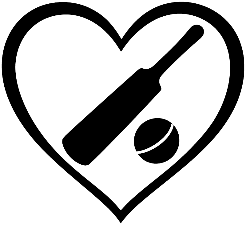 CricketCX010 - Cricket Bat Heart; preview rendered from the saved vector PDF