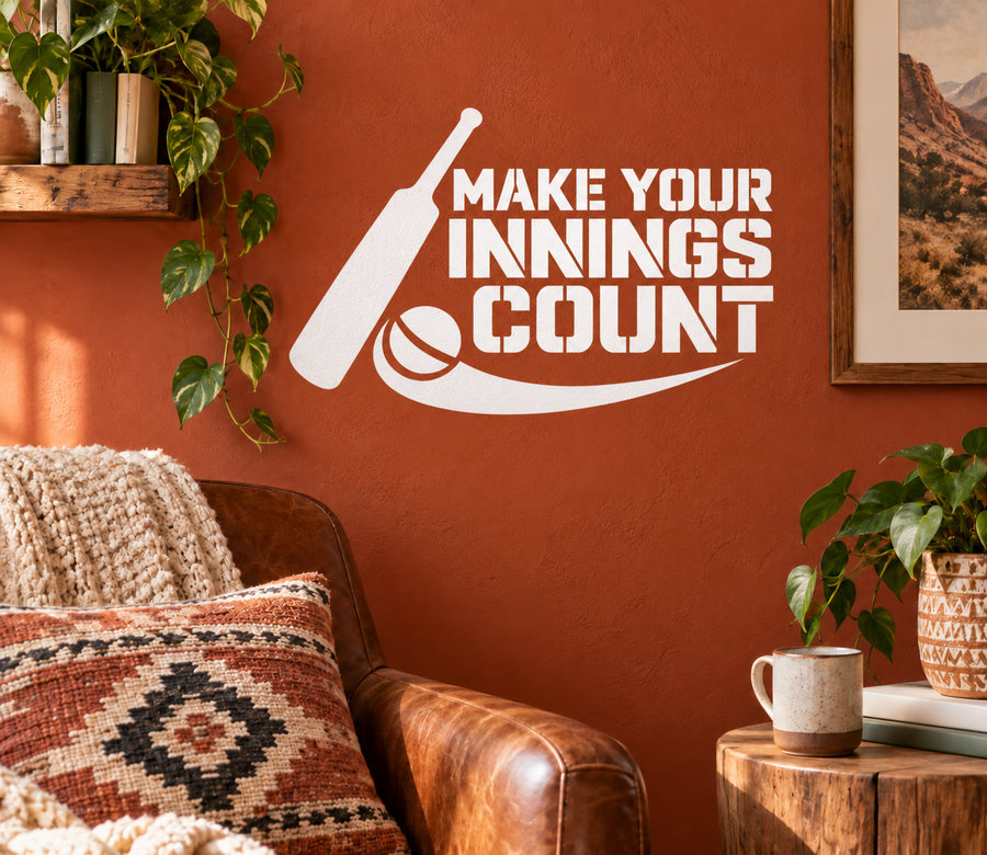 CricketCX030 - Make Your Innings Count; illustrative application of the exact PDF artwork