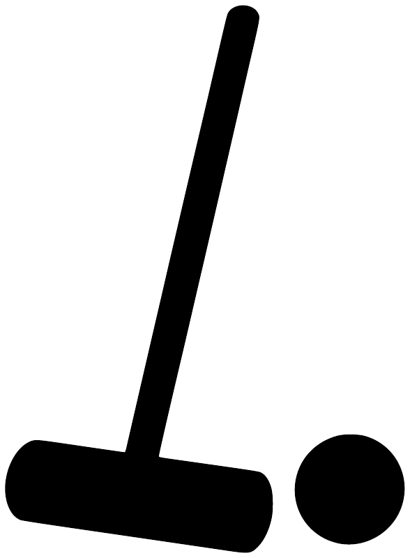 CroquetCX001 - Croquet Mallet and Ball; preview rendered from the saved vector PDF