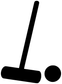 CroquetCX001 - Croquet Mallet and Ball; preview rendered from the saved vector PDF