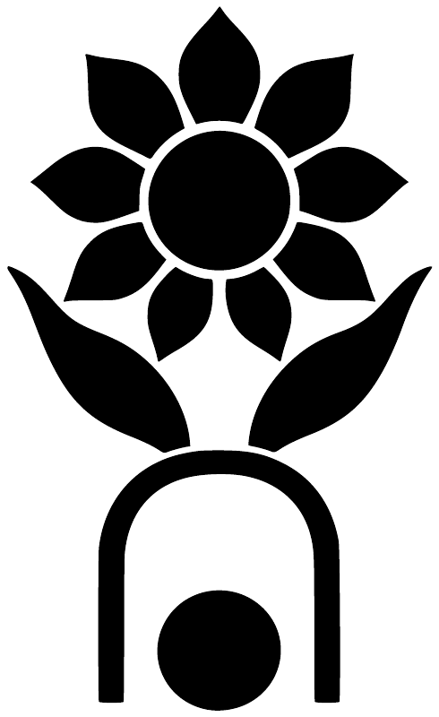 CroquetCX013 - Croquet Sunflower Hoop; preview rendered from the saved vector PDF