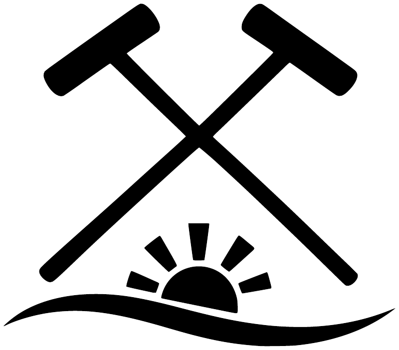 CroquetCX014 - Croquet Beach Mallets; preview rendered from the saved vector PDF