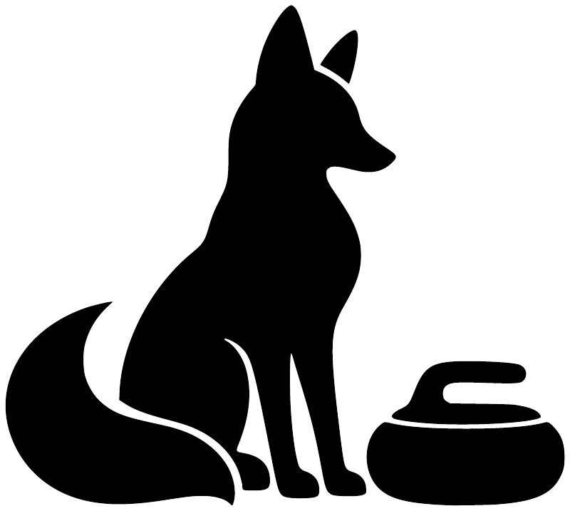 CurlingCX011 - Curling Fox on Ice; preview rendered from the saved vector PDF