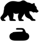 CurlingCX012 - Curling Bear Stone; preview rendered from the saved vector PDF