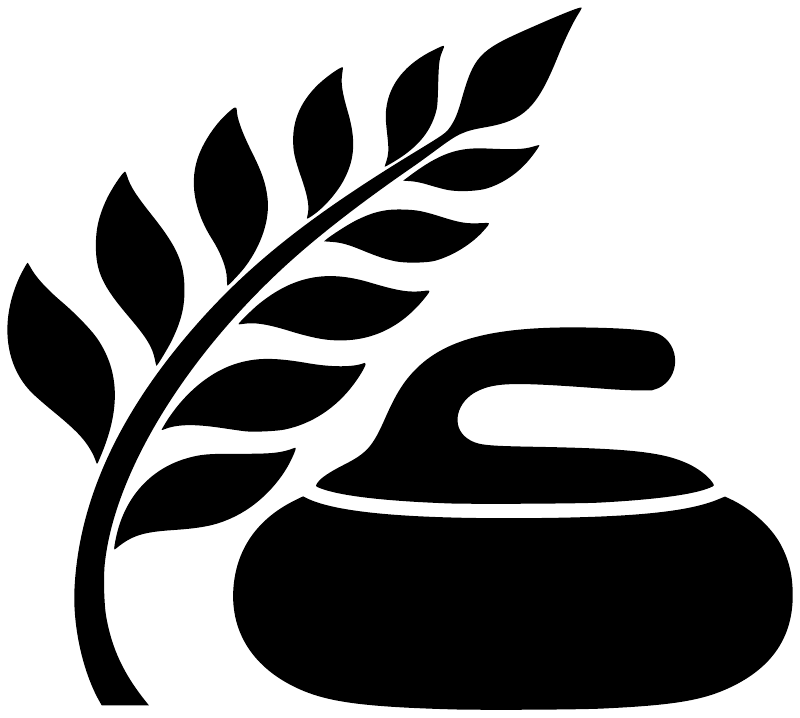 Black fern slide vinyl decal logo with leafy branch and curled element