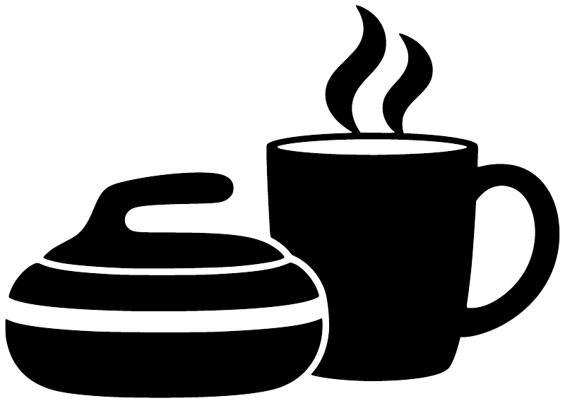 Coffee on ice vinyl decal: black coffee cup and pot with three steam lines