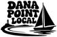 Black vinyl decal reading DANA POINT LOCAL with sailboat