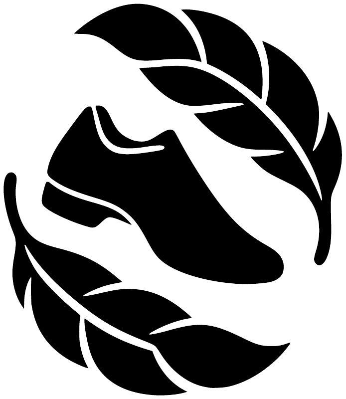 Black feather vinyl decal with curved leaf and feather wave pattern