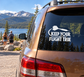 Car vinyl decal with white text KEEP YOUR FLIGHT TRUE and dart arrow graphic