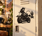 DevilGirlCX006 biker vinyl decal: devil girl on motorcycle with cactus