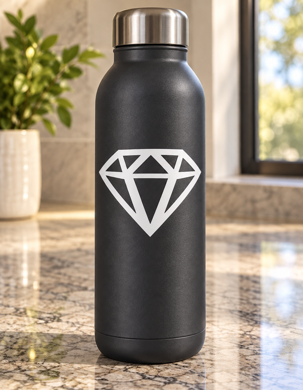 DiamondCX001 — Faceted Brilliance; illustrative application of the exact PDF artwork