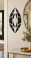 Black marquise gem vinyl decal for walls, geometric vinyl design