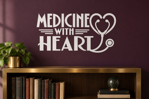 DoctorCX009 — Medicine with Heart; illustrative application of the exact PDF artwork