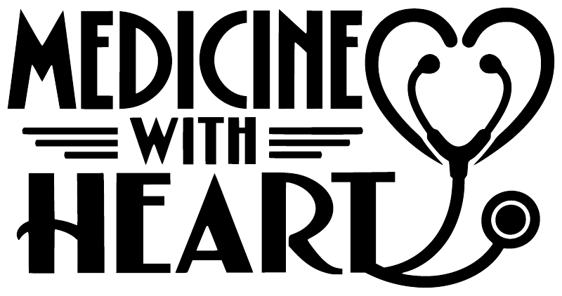 DoctorCX009 — Medicine with Heart ; preview rendered from the saved vector PDF