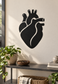 Anatomical heart silhouette vinyl decal, black wall sticker