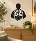 Doctor handshake silhouette vinyl decal, black