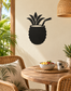 Pineapple drink vinyl decal with bold black pineapple silhouette and leaves