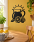 Lemonade pitcher vinyl decal with sun rays, lemon slices, and leaf accents