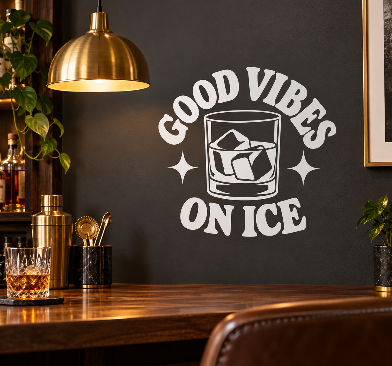 DrinkCX023 - Good Vibes on Ice; illustrative application of the exact PDF artwork