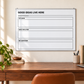 Dry erase planning whiteboard with metal frame, title "GOOD IDEAS LIVE HERE"