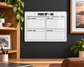 Camping planning whiteboard overlay with labeled grid and “PACK UP + GO” header