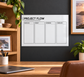 White four-stage dry-erase project board with 4 columns: Backlog, Ready, Working, Complete.